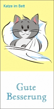 Motiv Katze im Bett