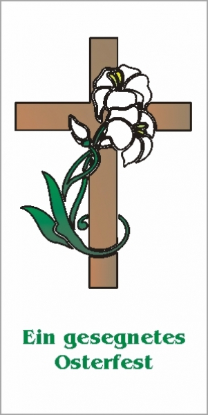 Motiv Kreuz mit Blumenranke